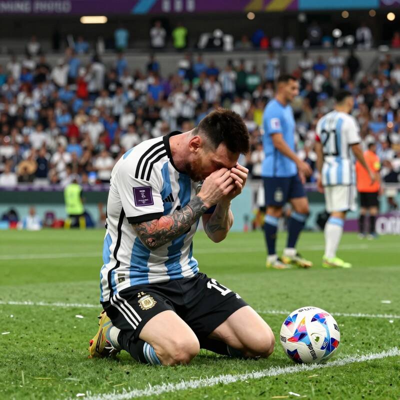 Messi khóc giữa hỗn loạn: Argentina thua trận, thua cả hình ảnh - 4473